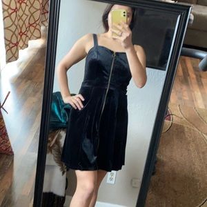 Black zip up dress